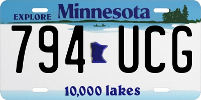 MN license plate 794UCG