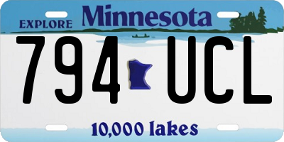 MN license plate 794UCL