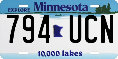 MN license plate 794UCN