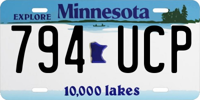 MN license plate 794UCP