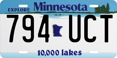 MN license plate 794UCT