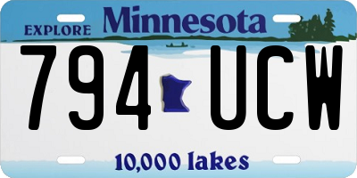 MN license plate 794UCW