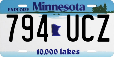 MN license plate 794UCZ