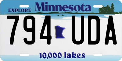MN license plate 794UDA
