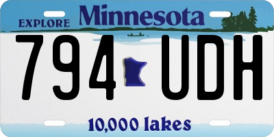 MN license plate 794UDH