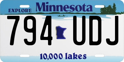 MN license plate 794UDJ