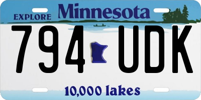 MN license plate 794UDK