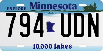 MN license plate 794UDN