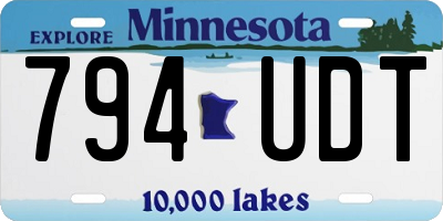 MN license plate 794UDT