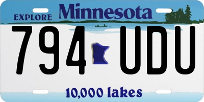 MN license plate 794UDU