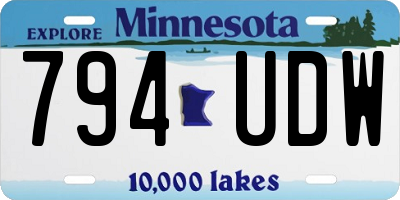 MN license plate 794UDW