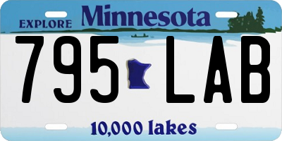 MN license plate 795LAB