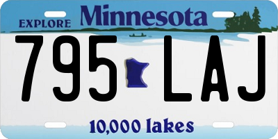 MN license plate 795LAJ