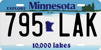 MN license plate 795LAK