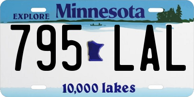 MN license plate 795LAL