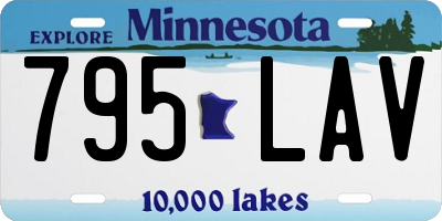 MN license plate 795LAV