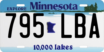 MN license plate 795LBA
