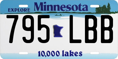 MN license plate 795LBB