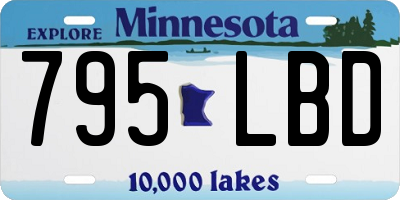 MN license plate 795LBD