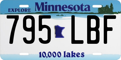 MN license plate 795LBF