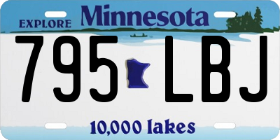 MN license plate 795LBJ