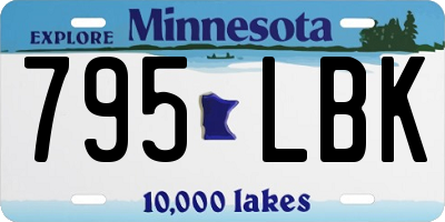MN license plate 795LBK