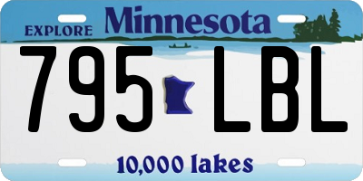 MN license plate 795LBL