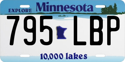 MN license plate 795LBP