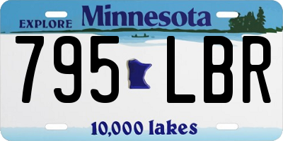 MN license plate 795LBR