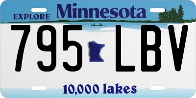 MN license plate 795LBV