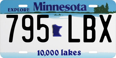 MN license plate 795LBX