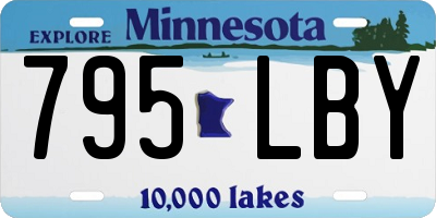 MN license plate 795LBY