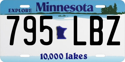 MN license plate 795LBZ