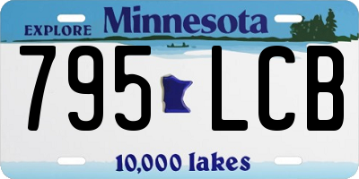 MN license plate 795LCB