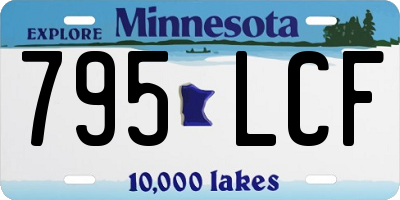 MN license plate 795LCF