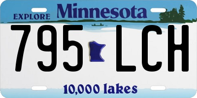 MN license plate 795LCH