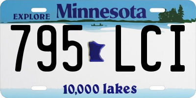 MN license plate 795LCI