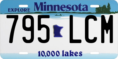 MN license plate 795LCM