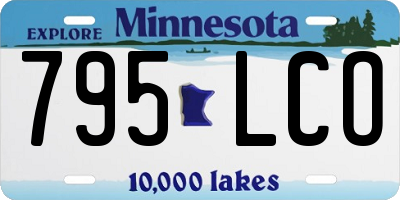 MN license plate 795LCO