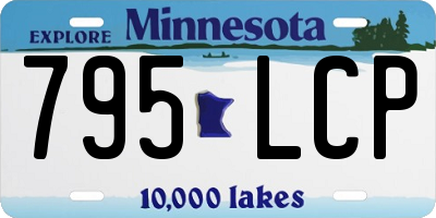 MN license plate 795LCP