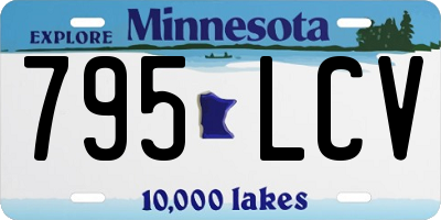 MN license plate 795LCV