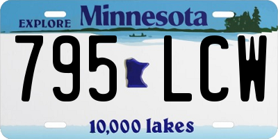 MN license plate 795LCW