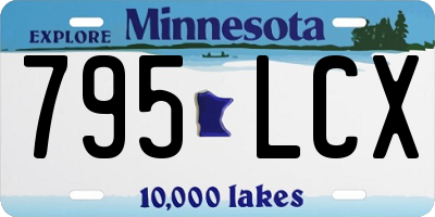 MN license plate 795LCX