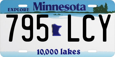 MN license plate 795LCY