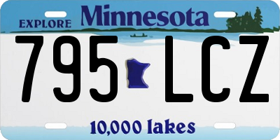 MN license plate 795LCZ