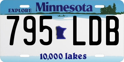 MN license plate 795LDB