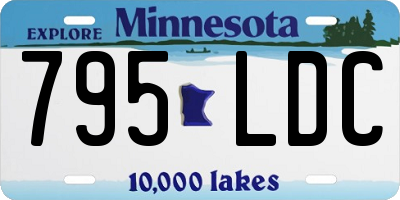 MN license plate 795LDC