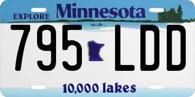 MN license plate 795LDD