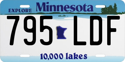 MN license plate 795LDF