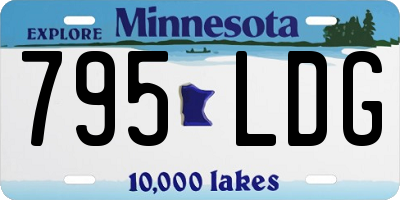 MN license plate 795LDG